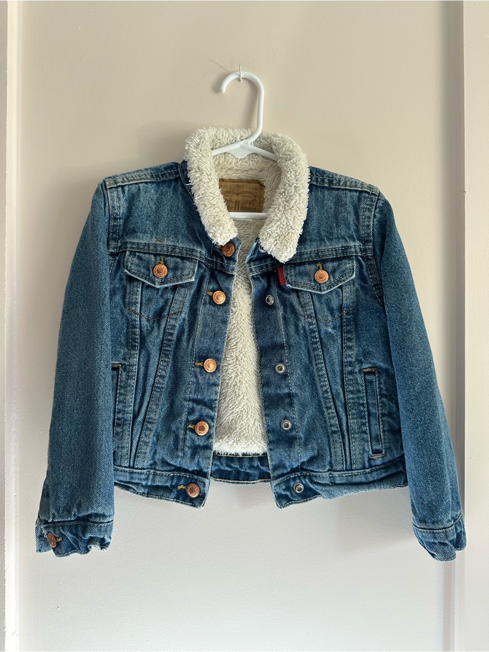 Levi's Kids Sherpa-Lined Denim Jacket in Blue